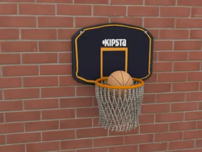 Basketball Court  Low-poly 3D model