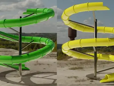 Water Slide 3D models 3D Model Pack buy