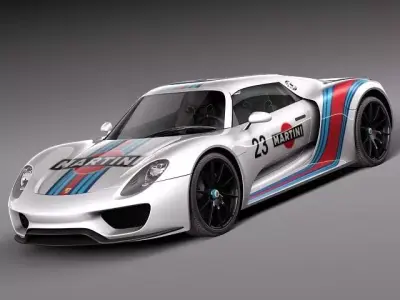 Porsche 918 Spyder Martini 2013 3D model