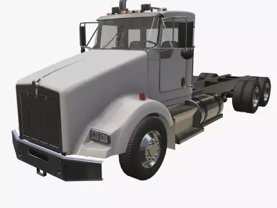 Kenworth T800 Chassis Low-poly 3D model