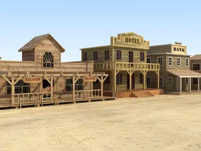 Western city 3D model