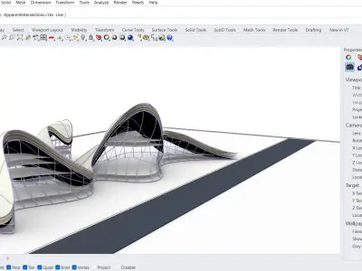 Futuristic Curvature Family Pavilion 3D model