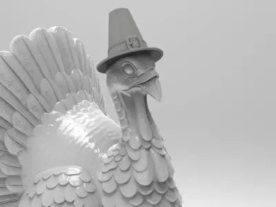 Classic Turkey Statue - Thanksgiving Holiday Decor 3D print model