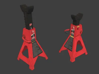 Steel Jack Stand Low-poly 3D model
