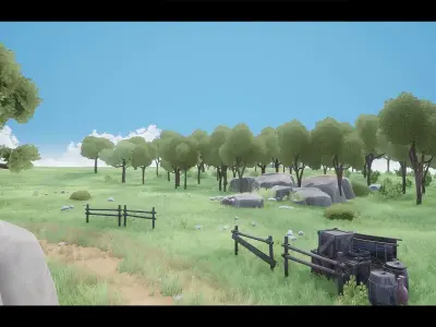 Stylized Fantasy Provencal Low-poly 3D model