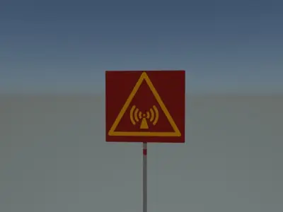 sign electromagnetic Low-poly 3D model