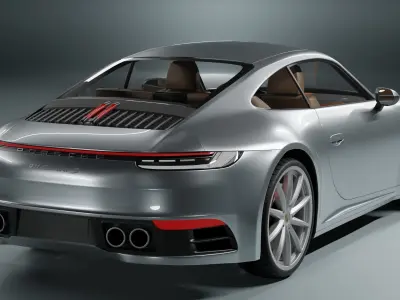 Porshe 911 carrera s coupe 2019 MODEL Low-poly 3D model