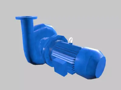 Water Pump Lowpoly Low-poly 3D model