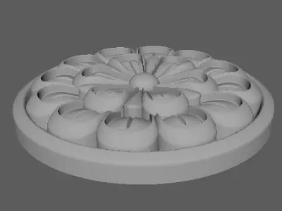 rosette flower 3D model get
