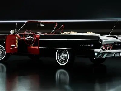 Chevrolet Impala SS 1964 Convertible 3D Model Low-poly 3D model