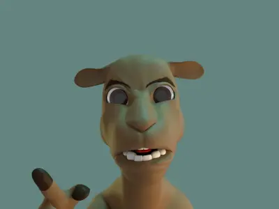Stylized Camel Rigged Low-poly 3D model