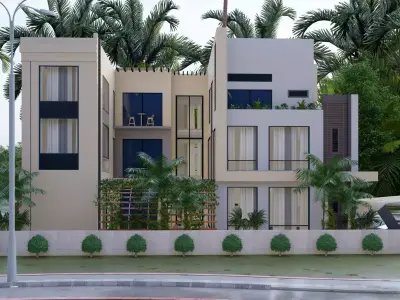 Modern Villa Project A1 3D Model  Plans Renders 3D model