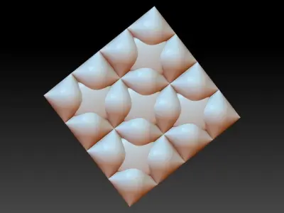 3D WALLPANEL 600MM x 600MM 3D model