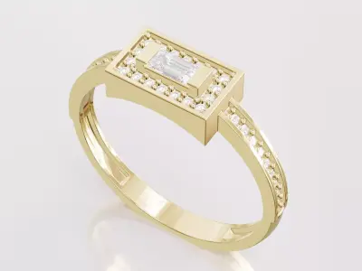 Jewelry Diamond Ring Model RG62 Free 3D print model