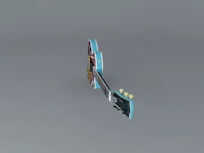 Zakk Wyldes guitar Free 3D model