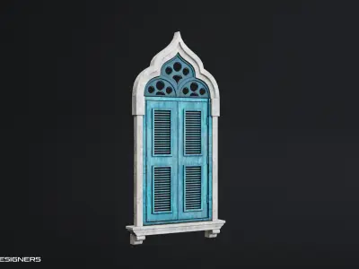 Italian Window Low-poly 3D model