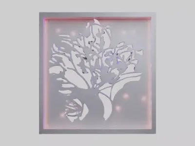 LED wall decor model Low-poly 3D model