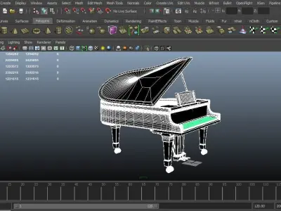 Piano 3D Model grand 3D model