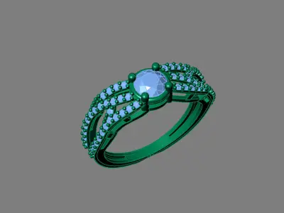Rings for Women Womens Rings Stone Ring Ready STL 3DM Models  3D print model 9