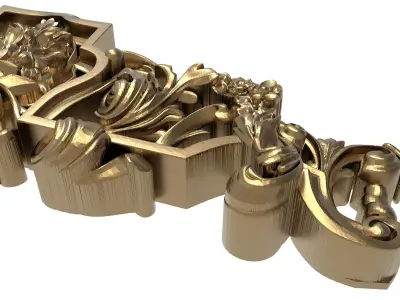 decorative pattern ready for 3D printing 3D model