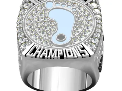 North Carolina Basketball Championship Ring 3D print model