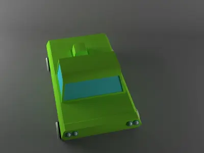 lowpoly racing car Low-poly 3D model