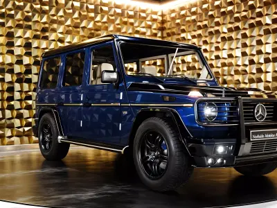 Merdecedes G500 Darkblue Low-poly 3D model