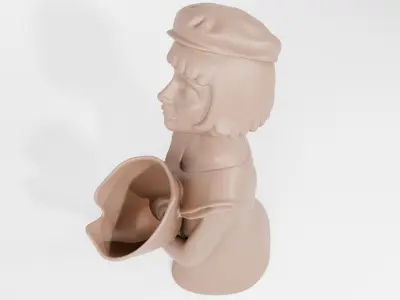 Bouquet Girls vase - Statue Sculpture Home Decor 3D print model