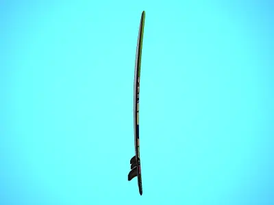 SURF BOARD 13 CARTOON STYLIZED Low-poly 3D model