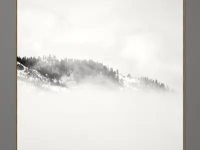 Plaster two square photo frames 28 Low-poly 3D model