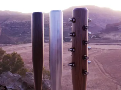 Baseball Bats Low-poly 3D model