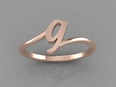 Alphabet Ring G 3D print model purchase