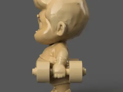 Cute Gym Baby 3D Model STL File for Fun Decoration 3D print model