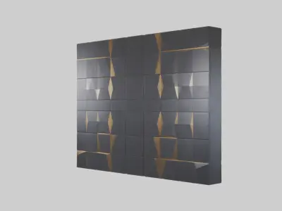 Geometric Wall Panels Low-poly 3D model purchase
