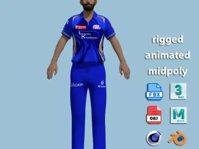 A-P Rigged Jasprit Bumrah 3D model