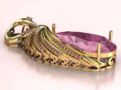 swan pendant 3D print model purchase