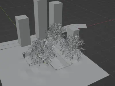 Pocket Park Free low-poly 3D model