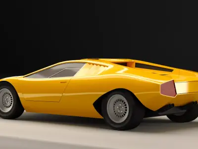 Vintage Supercar 3D model