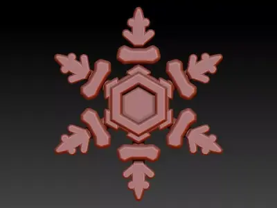 Snowflake Pendant 3D print model