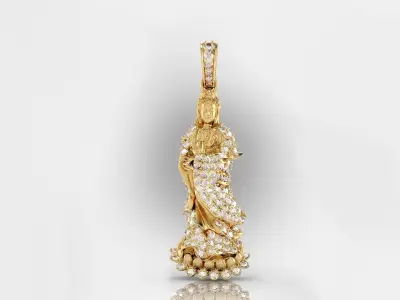 Buddha Guan Yin Pendant 3D print model