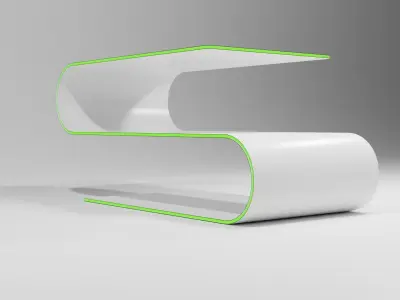 futuristic table  Low-poly 3D model