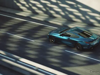 Tunel scene for car rendering SWR 3D model