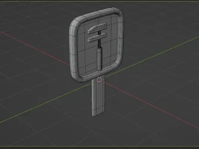 3D Car repair shop icons cartoon icon 3D model