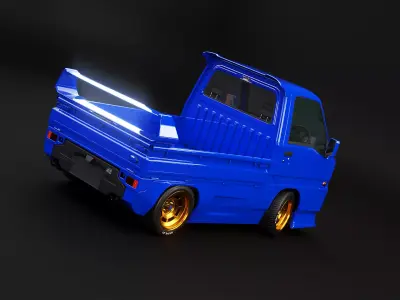 Kei Truck Tuning Low-poly 3D model