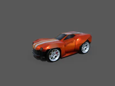 THUNDERBOLT CAR Low-poly 3D model