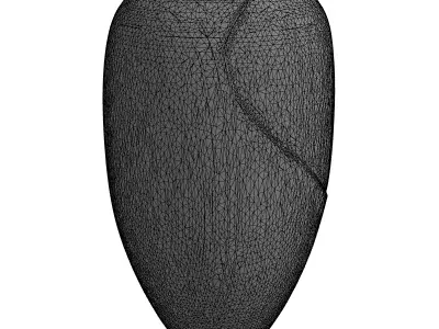 Modern Green Designer Decorative Vase Low-poly 3D model