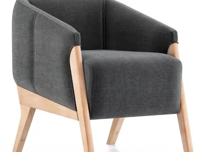 Abra Armchair Low-poly 3D model