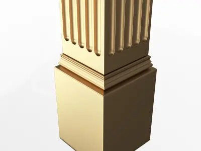 Column Capital 0702 Low-poly 3D model