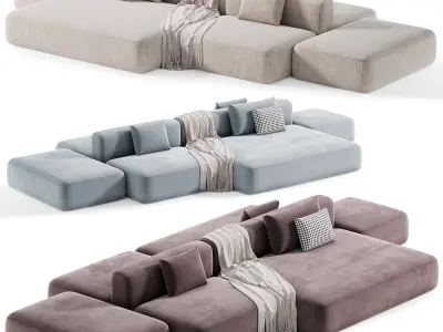 Cosy Island Modular Sofa 3D model