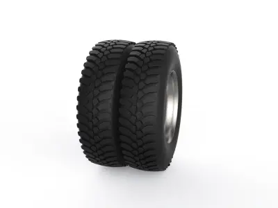 Truck wheels 3D model